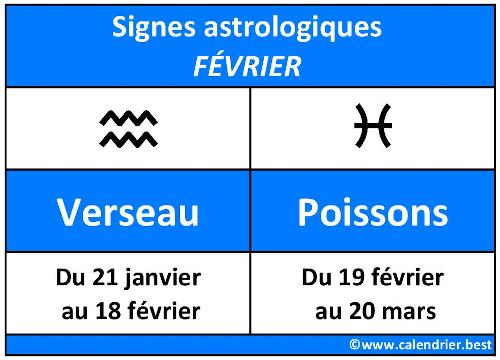 Signes astrologiques du mois de février : Verseau et Poissons