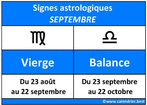 Signes astrologiques du mois de septembre : Vierge et Balance