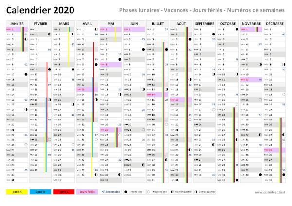 Telecharger Calendrier Lunaire Gratuit 2021 Calendrier.best : calendriers 2020 à imprimer gratuitement