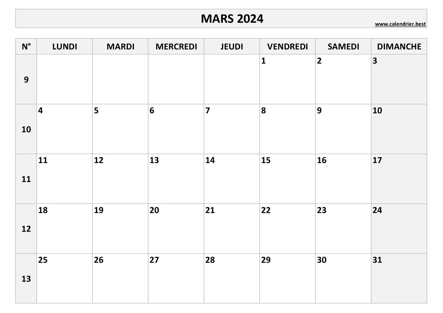 Calendrier 2024, Calendrier Mini Bureau 2023-2024, Calendrier