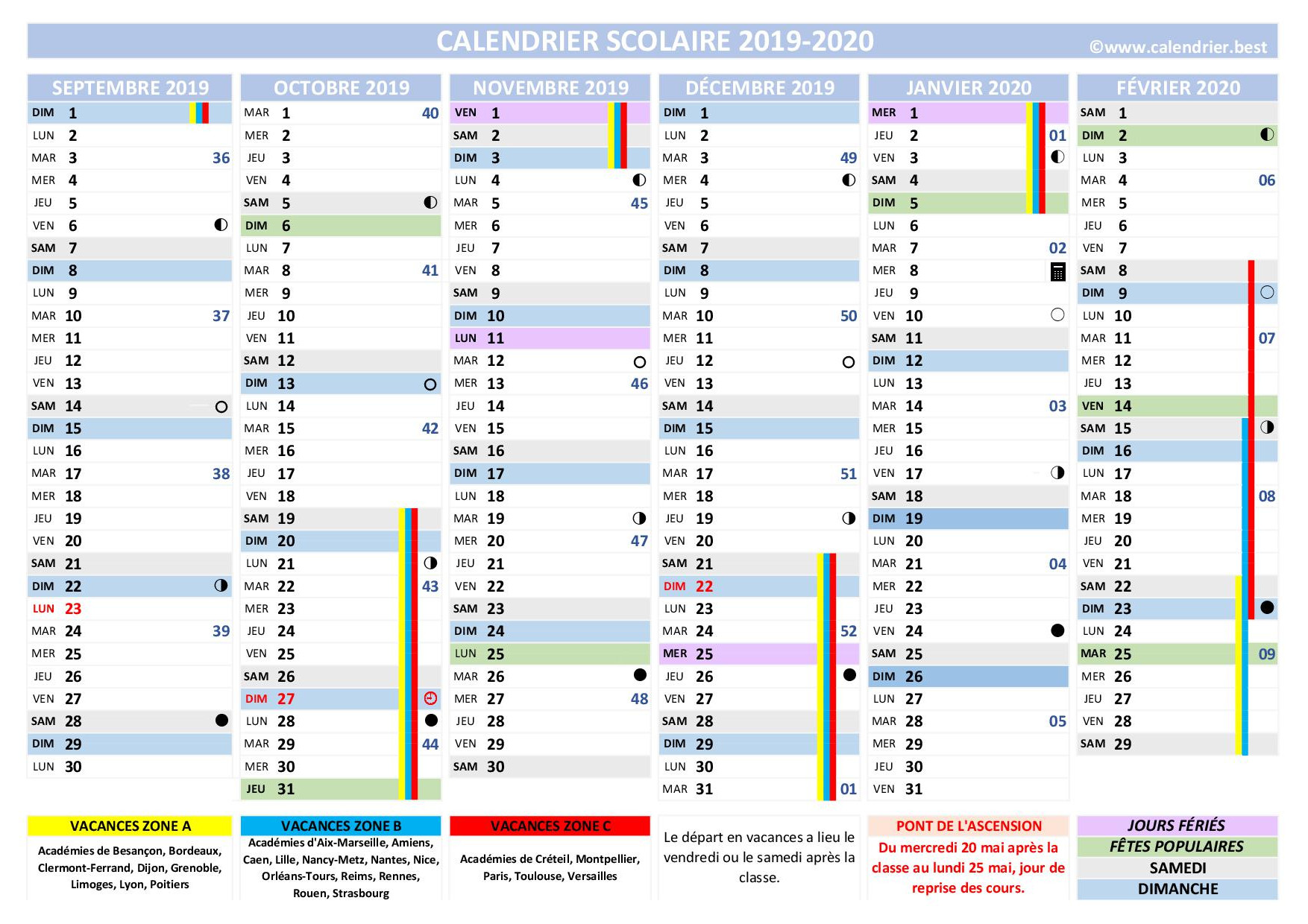 Vacances Scolaires 2020 Le Calendrier Complet Dans Votre Zone Unalive