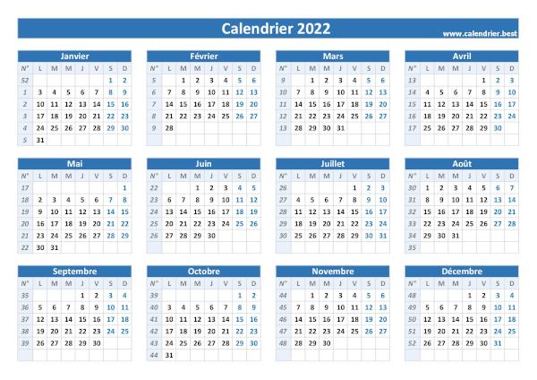 Calendrier semaine paire impaire 2022.