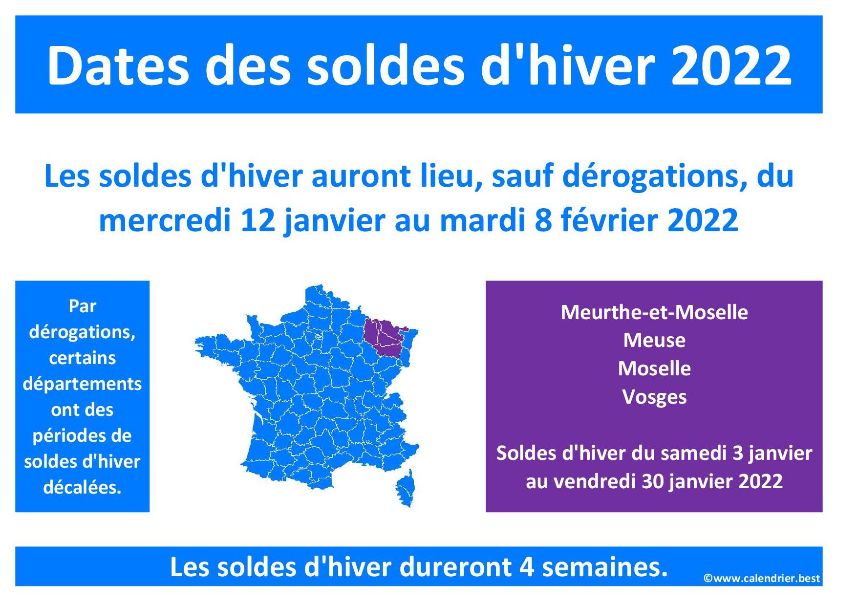 🛒 Dates des soldes d'hiver 2022 et d'été en France et dans les DOMTOM