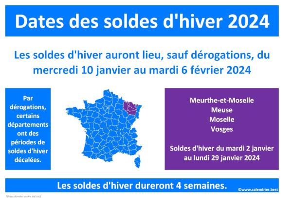 Soldes d'hiver 2024 : dates, durée et dérogations.