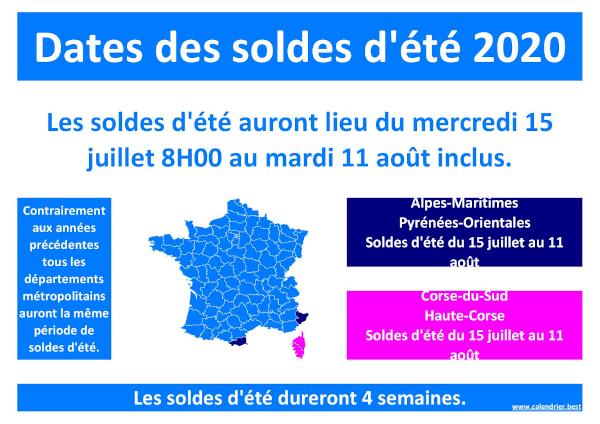 Soldes d'été 2020 : dates, durée et dérogations.