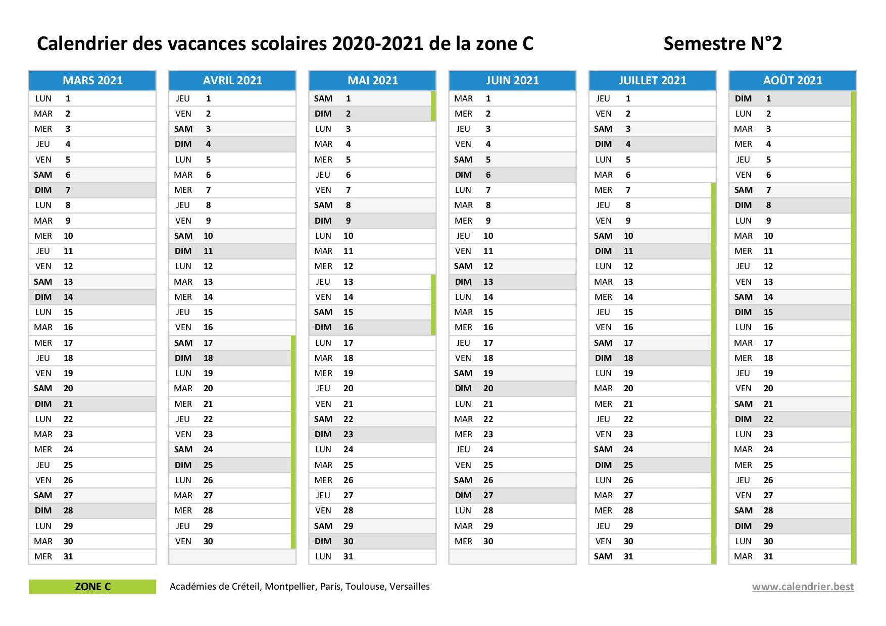 Calendrier Scolaire 2021 Montpellier Vacances scolaires 2020 2021 Montpellier : dates et calendrier