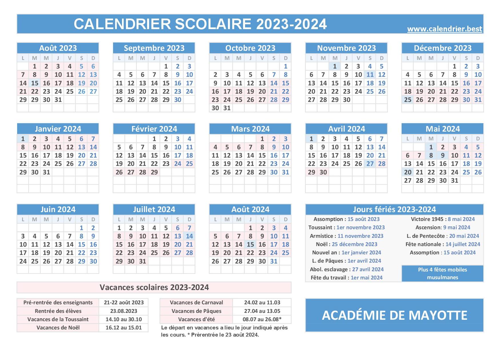 Calendrier vacances scolaires 2023-2024 – Date des stages Savants Fous