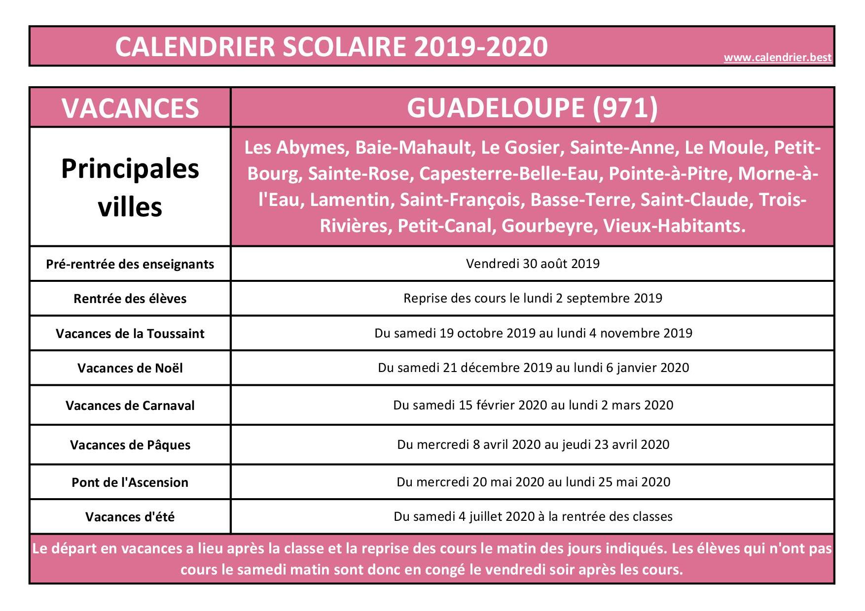 Dates Vacances Scolaires Guadeloupe 2024 Judye Constancy